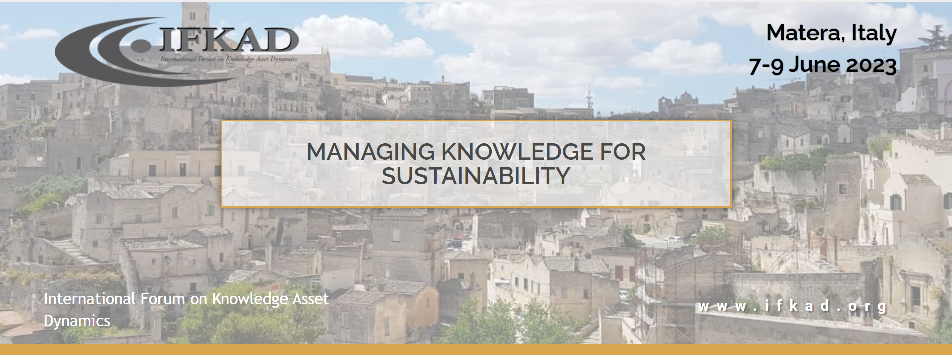 IFKAD 2023: MANAGING KNOWLEDGE FOR SUSTAINABILITY